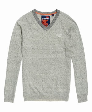 Superdry Orange Label Cotton Vee Férfi Ugró Szürke | QGUDA7203